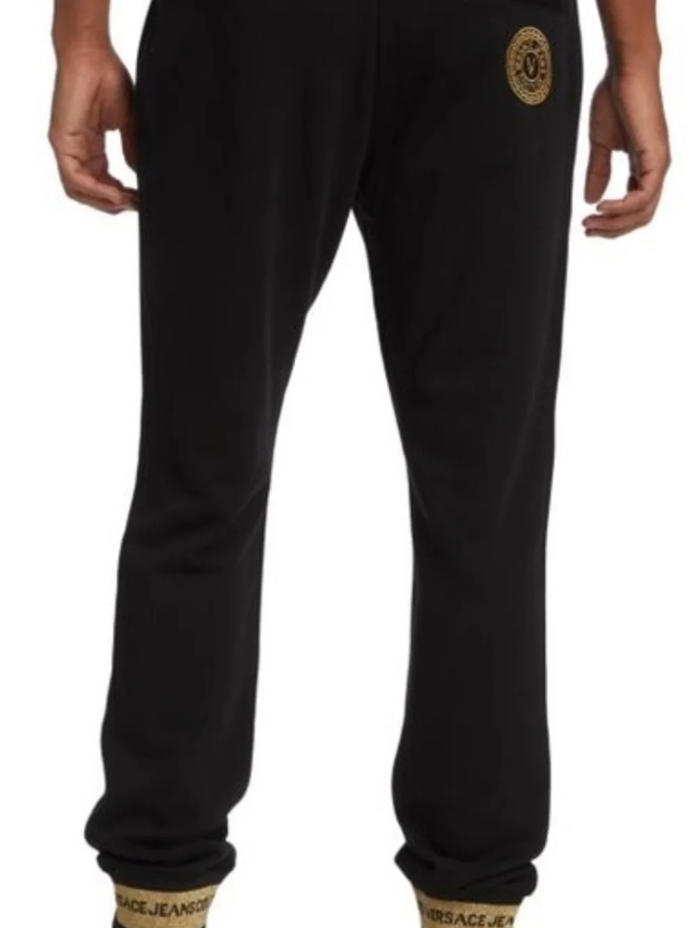 Versace Gold Logo Trim Joggers